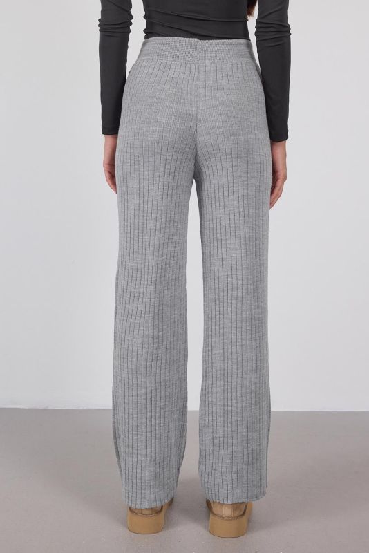 Knitwear Trousers PN188-C3 with Elasticized Stone Waist Front Tie PN188-C3