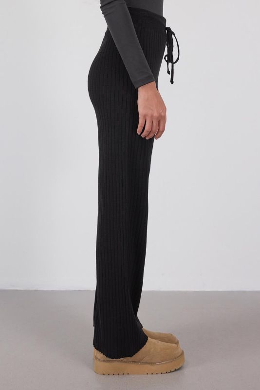 Knitwear Trousers PN188-C3 with Elasticized Stone Waist Front Tie PN188-C3