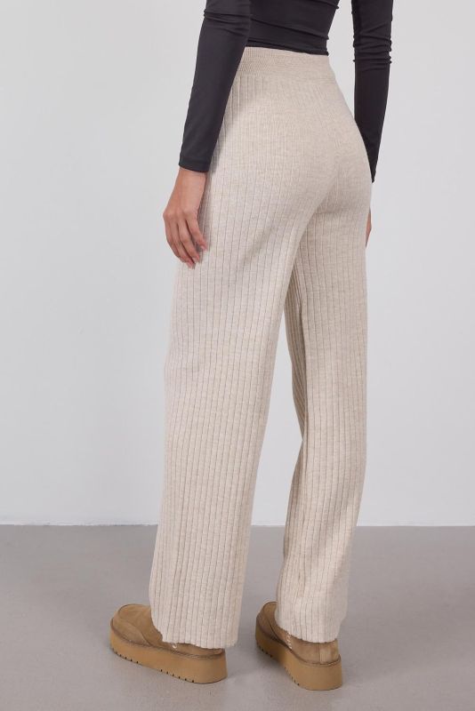 Knitwear Trousers PN188-C3 with Elasticized Stone Waist Front Tie PN188-C3