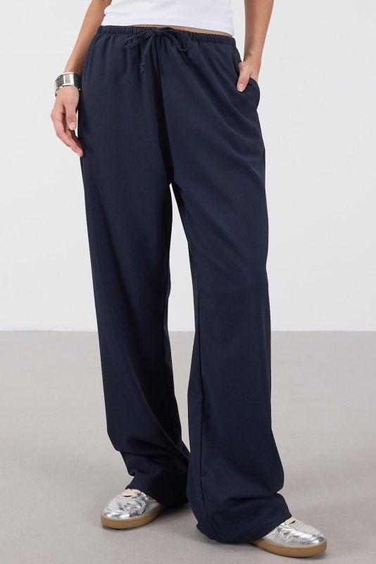 Gray Elastic Waist Wide Leg Pants PN13832-K4