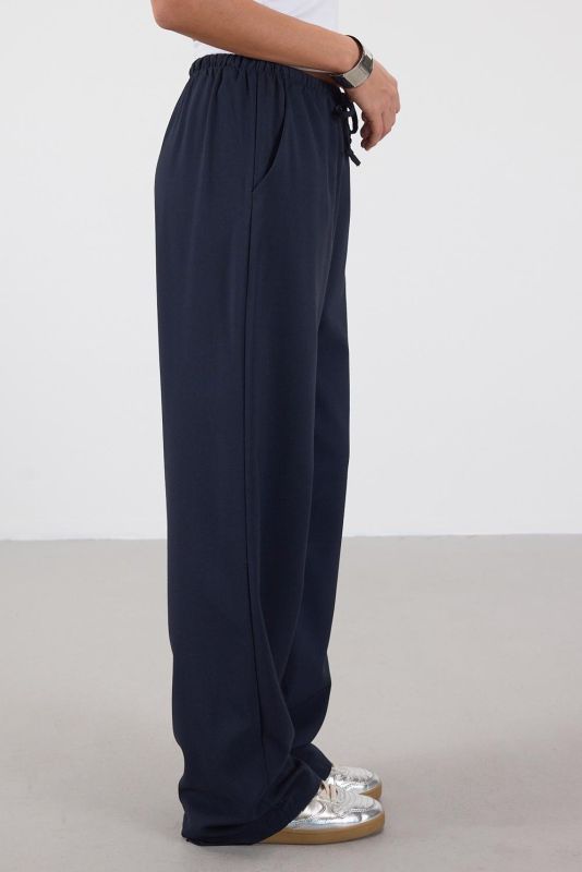 Gray Elastic Waist Wide Leg Pants PN13832-K4