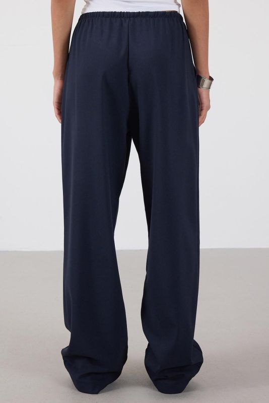 Gray Elastic Waist Wide Leg Pants PN13832-K4