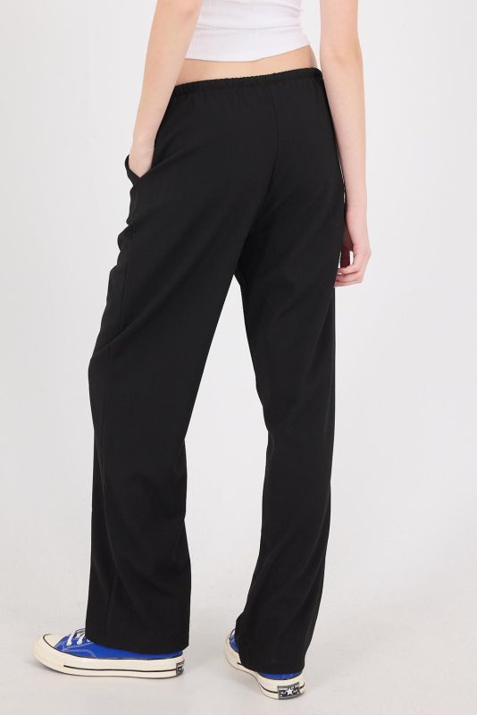 Gray Elastic Waist Wide Leg Pants PN13832-K4