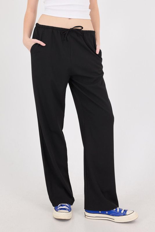 Gray Elastic Waist Wide Leg Pants PN13832-K4