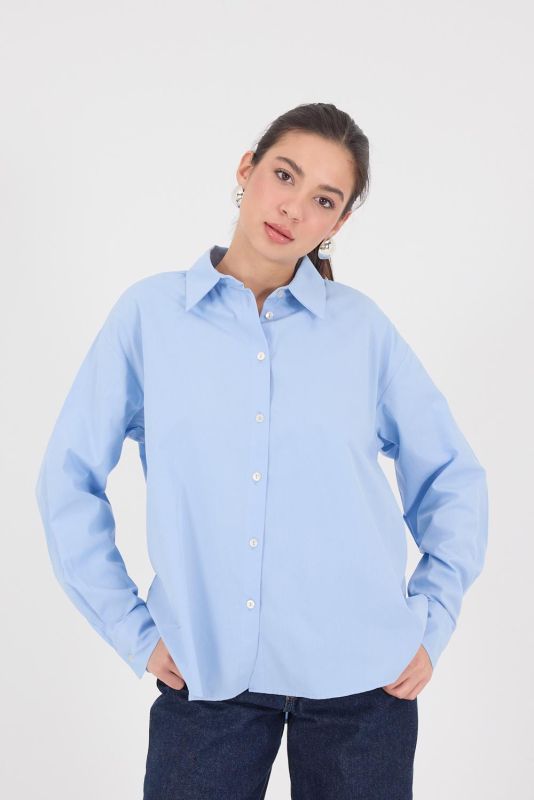 White Buttoned Oversize Shirt G1236-Y1