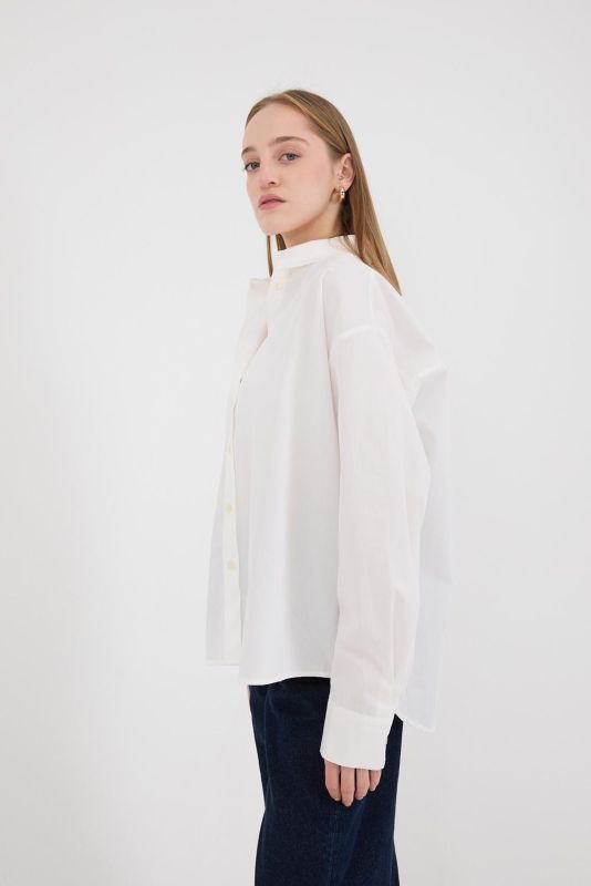 White Buttoned Oversize Shirt G1236-Y1