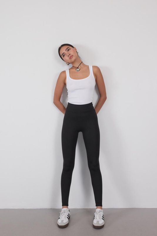 Black Wide Waistband Leggings TYT15952-N6