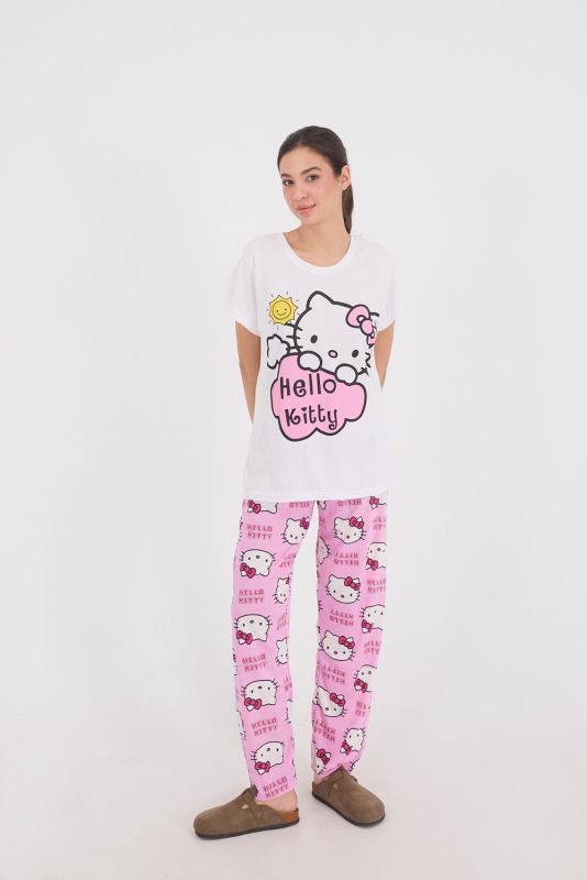 Pink Hello Kitty Printed Pajama Set PJM10-X7