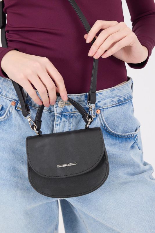 Black Mini Hand And Shoulder Bag _2138-G9