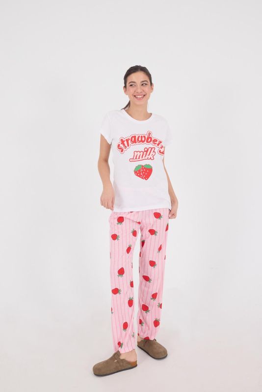 BEGONIA STRAWBERRY MILK Printed Pajama Set PJM13-K5