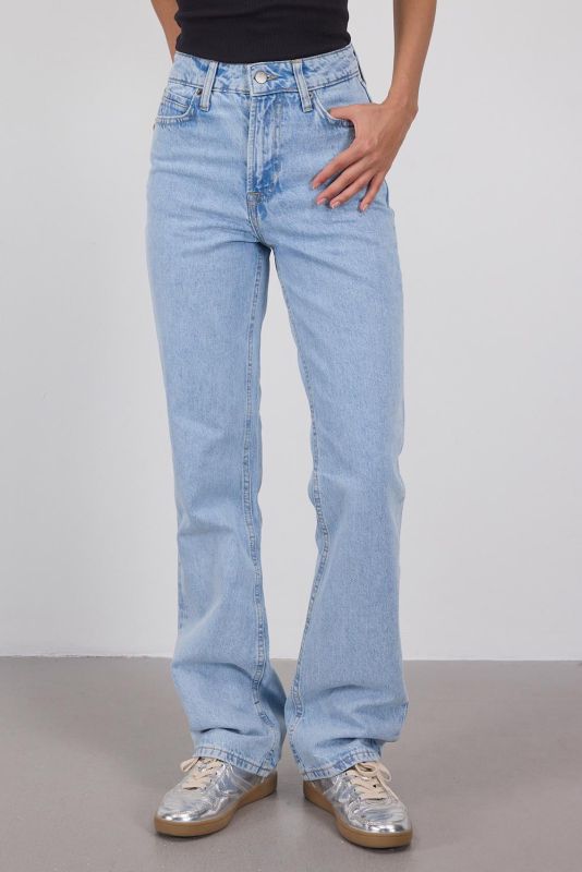 Denim Color High Waist Straight Jean Pants PN5469-PNC