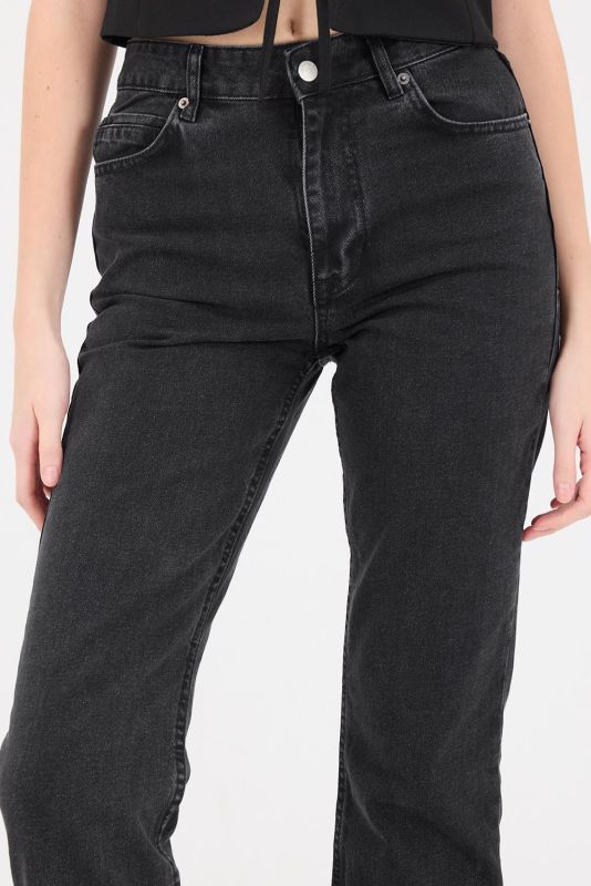 Denim Color High Waist Straight Jean Pants PN5469-PNC