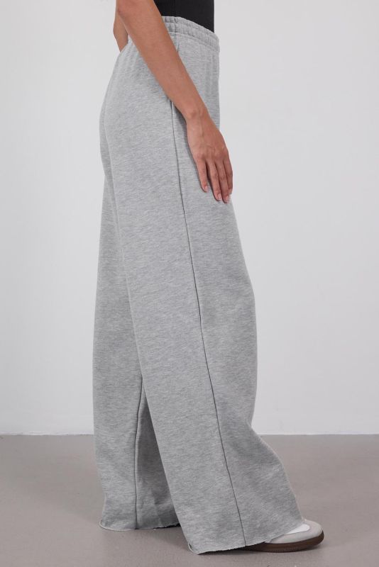 Gray Melange High Waist Wide Leg Tracksuit ESF10336-H8