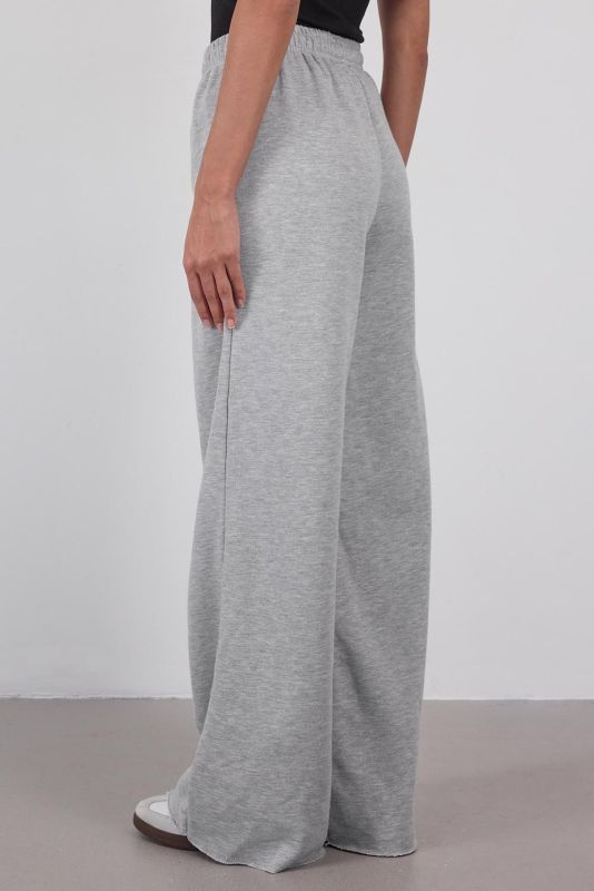 Gray Melange High Waist Wide Leg Tracksuit ESF10336-H8