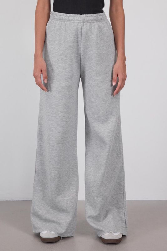 Gray Melange High Waist Wide Leg Tracksuit ESF10336-H8