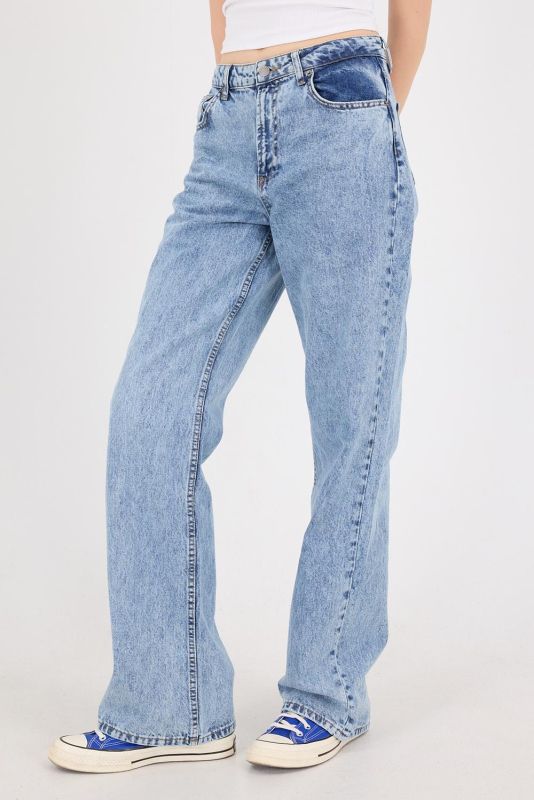 White High Waist Wide Leg Jean Pants PN5198-PNJ