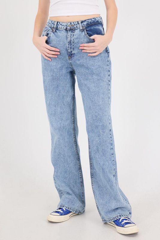 White High Waist Wide Leg Jean Pants PN5198-PNJ