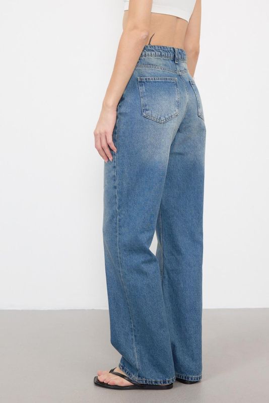 White High Waist Wide Leg Jean Pants PN5198-PNJ