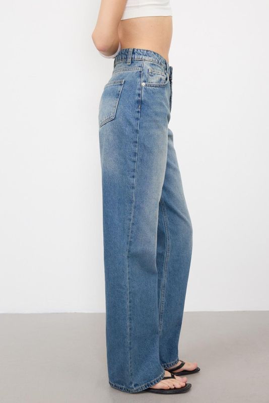 White High Waist Wide Leg Jean Pants PN5198-PNJ