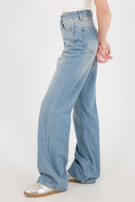 White High Waist Wide Leg Jean Pants PN5198-PNJ