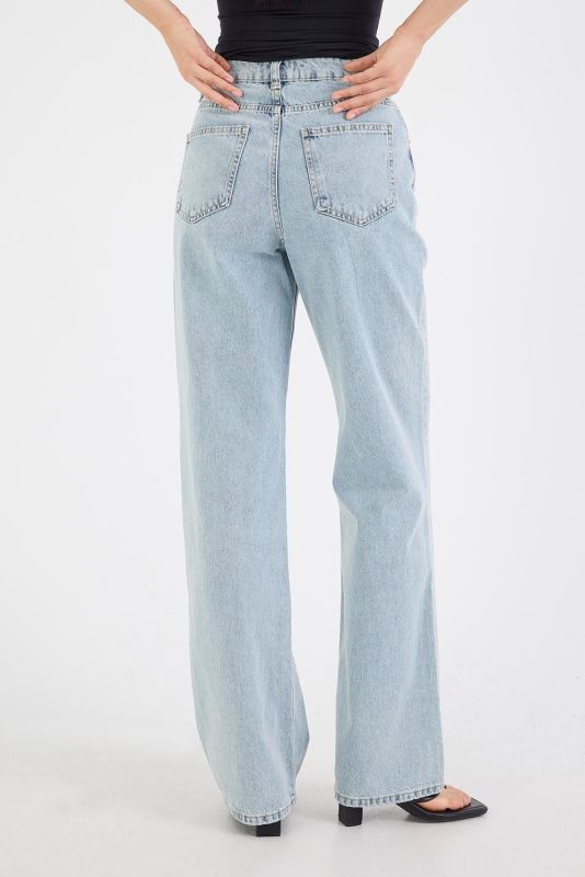 White High Waist Wide Leg Jean Pants PN5198-PNJ