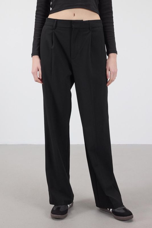 Black High Waist Wide Leg Pants PN1235-T6