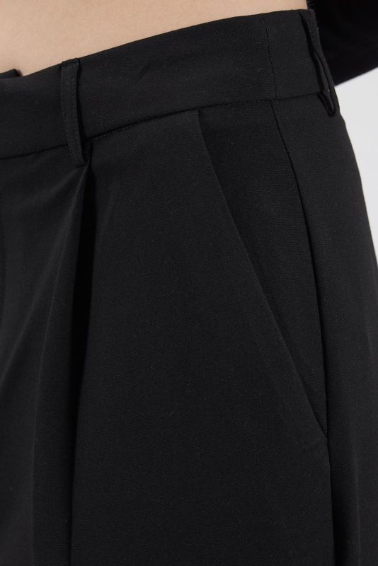 Black High Waist Wide Leg Pants PN1235-T6