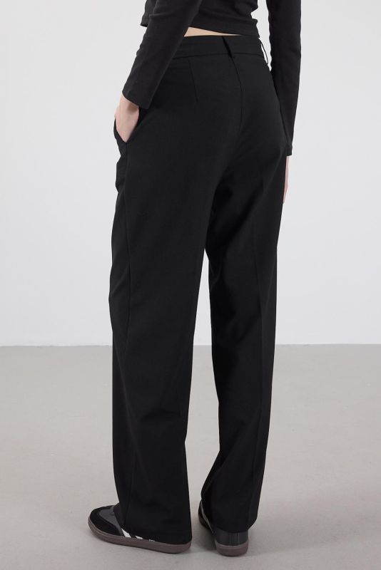 Black High Waist Wide Leg Pants PN1235-T6