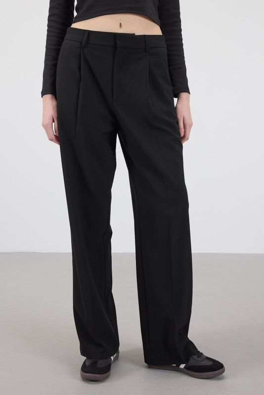 Black High Waist Wide Leg Pants PN1235-T6