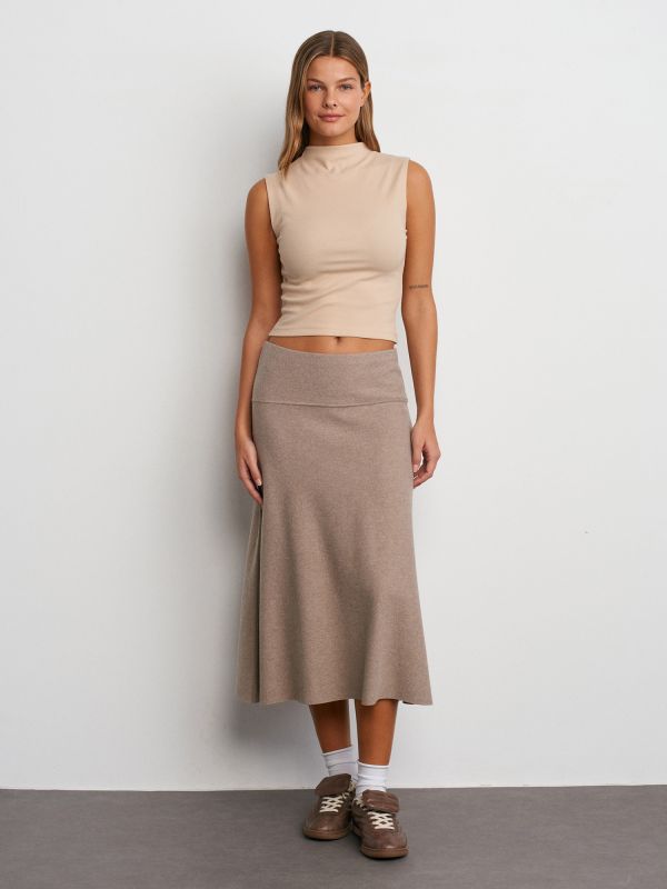 80390 Thessaloniki Midi Skirt-Light Khaki