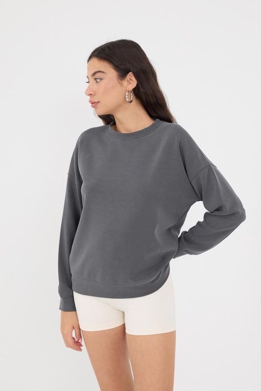 Stone Crew Neck Long Sleeve Modal Sweatshirt S11055-L10