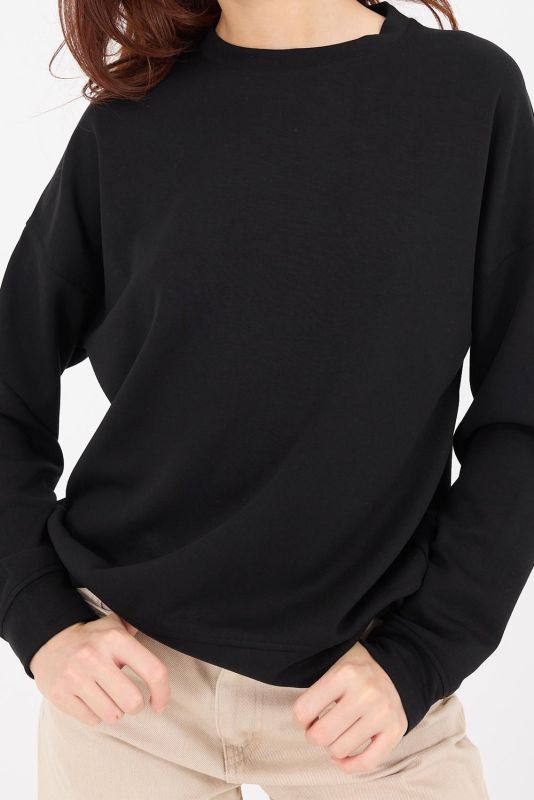 Stone Crew Neck Long Sleeve Modal Sweatshirt S11055-L10