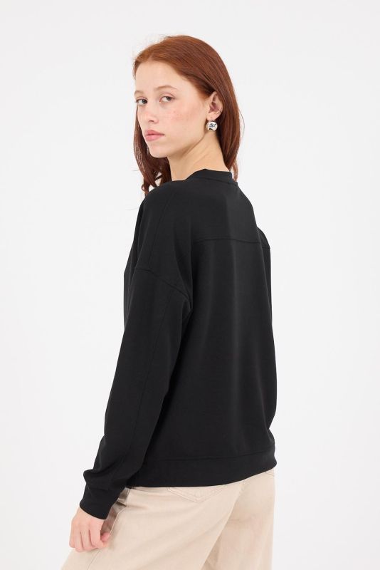 Stone Crew Neck Long Sleeve Modal Sweatshirt S11055-L10