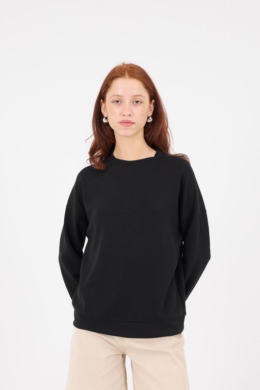 Stone Crew Neck Long Sleeve Modal Sweatshirt S11055-L10