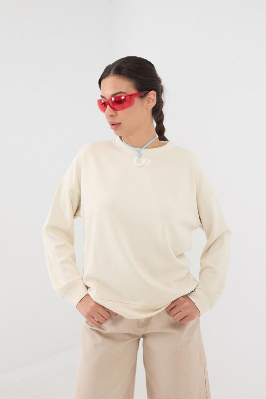 Stone Crew Neck Long Sleeve Modal Sweatshirt S11055-L10