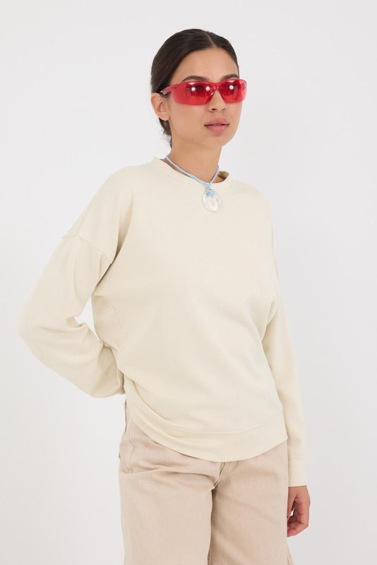 Stone Crew Neck Long Sleeve Modal Sweatshirt S11055-L10