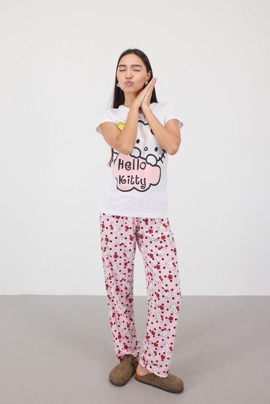 Powder Hello Kitty Printed Pajama Set PJM14-DK7