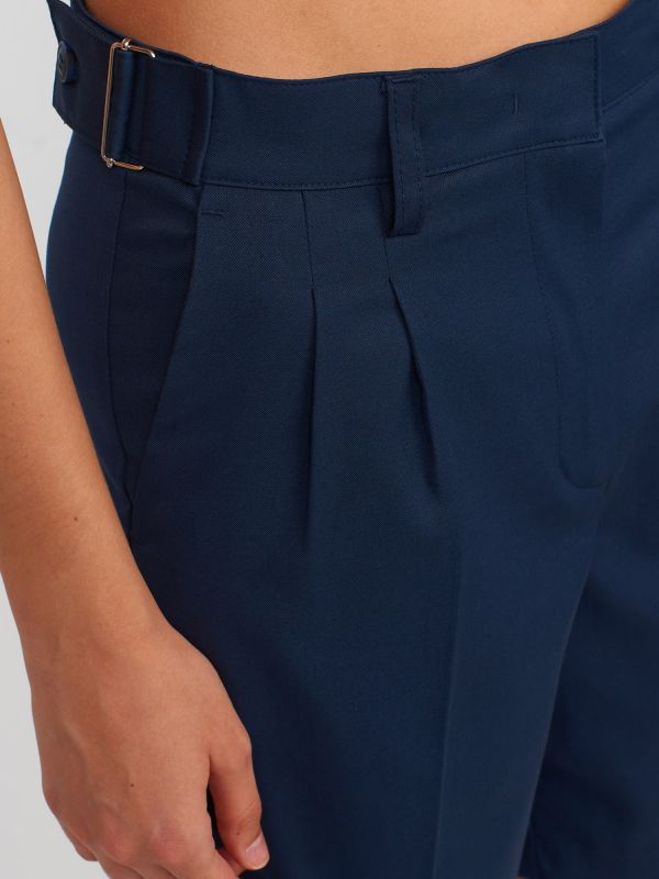 71541 Adjustable Waist Bermuda Shorts-Navy Blue