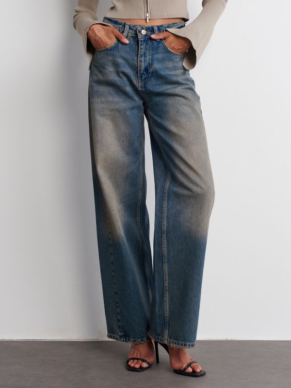 71689 Wide Denim Pants-Tint