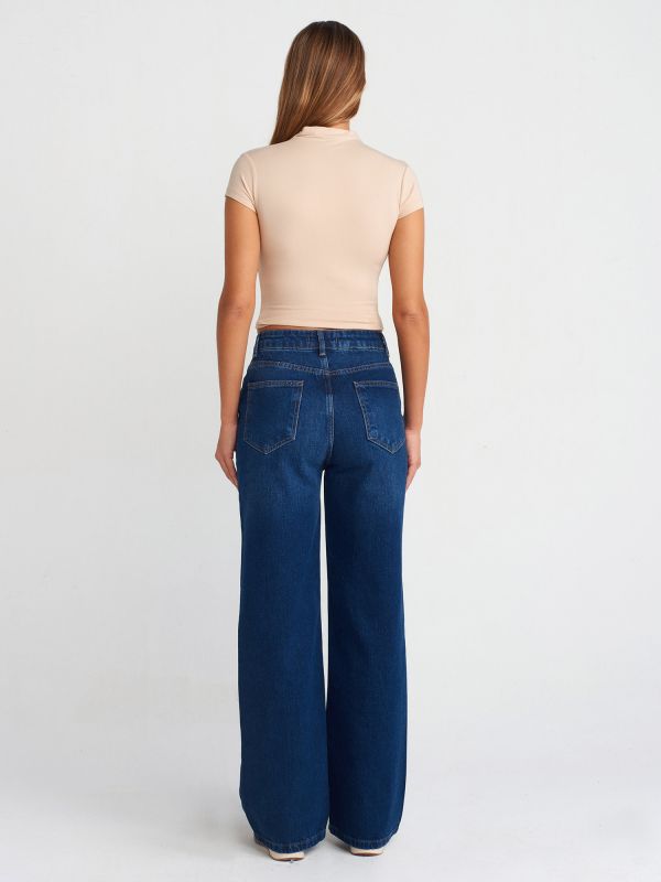 71738 Dip-Dyed Wideleg Denim Trousers-Tint